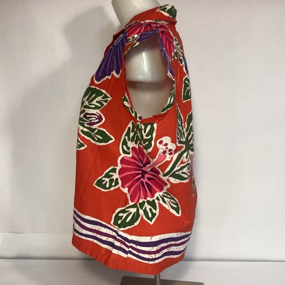 Vintage Hilo Hattie Hawaiian Woman’s sleeveless Shirt size large Made in Hawaii - Picture 5 of 8